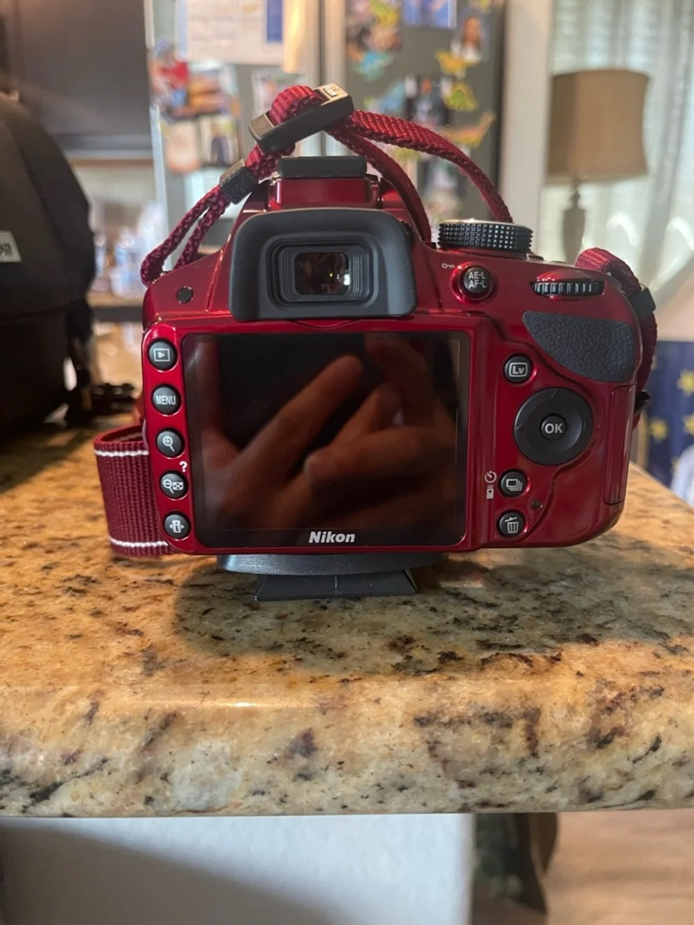 Nikon D3200 24.2 MP Digital SLR Camera - Red (Kit w/ AF-S DX VR 18-55mm Lens)
